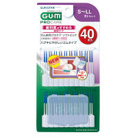 ガム 歯周プロケア ソフトピック サイズS～LL 40本入 無香料 サンスター GUM 歯間ブラシ 歯間ケア ゴムタイプ S M L LL