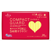【アウトレット】エリス コンパクトガード 羽つき 昼用 20.5cm 多い昼～ふつうの日用 1個(28枚) 超スリム ナプキン ハート大王製紙エリエール生理用品