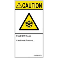 PL警告表示ラベル（ISO準拠）│熱的な危険:低温/凍結│IC0203211│注意│Lサイズ