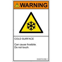 PL警告表示ラベル（ISO準拠）│熱的な危険:低温/凍結│IC0207912│警告│Sサイズ