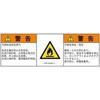 PL警告表示ラベル（ISO準拠）│材料・物質による危険:可燃性物質│IF0301832│警告│Mサイズ