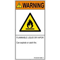PL警告表示ラベル（ISO準拠）│材料・物質による危険:可燃性物質│IF0303912│警告│Mサイズ