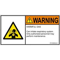 PL警告表示ラベル（ISO準拠）│材料・物質による危険:有毒ガス/窒息│IF0108402│警告│Lサイズ