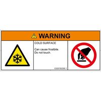 PL警告表示ラベル（ISO準拠）│熱的な危険:低温/凍結│IC0207922│警告│Sサイズ
