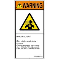 PL警告表示ラベル（ISO準拠）│材料・物質による危険:有毒ガス/窒息│IF0108412│警告│Lサイズ