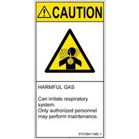 PL警告表示ラベル（ISO準拠）│材料・物質による危険:有毒ガス/窒息│IF0108411│注意│Mサイズ