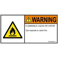 PL警告表示ラベル（ISO準拠）│材料・物質による危険:可燃性物質│IF0303902│警告│Lサイズ