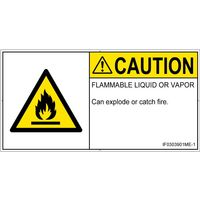 PL警告表示ラベル（ISO準拠）│材料・物質による危険:可燃性物質│IF0303901│注意│Mサイズ