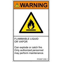 PL警告表示ラベル（ISO準拠）│材料・物質による危険:可燃性物質│IF0308712│警告│Sサイズ