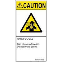 PL警告表示ラベル（ISO準拠）│材料・物質による危険:有毒ガス/窒息│IF0115011│注意│Mサイズ