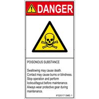 PL警告表示ラベル（ISO準拠）│材料・物質による危険:有毒物質│IF0201713│危険│Mサイズ