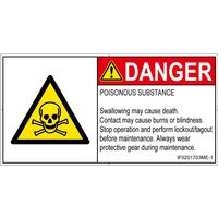 PL警告表示ラベル（ISO準拠）│材料・物質による危険:有毒物質│IF0201703│危険│Mサイズ