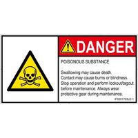 PL警告表示ラベル（ISO準拠）│材料・物質による危険:有毒物質│IF0201703│危険│Lサイズ