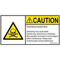PL警告表示ラベル（ISO準拠）│材料・物質による危険:有毒物質│IF0201701│注意│Lサイズ