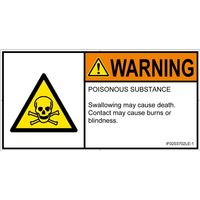 PL警告表示ラベル（ISO準拠）│材料・物質による危険:有毒物質│IF0203702│警告│Lサイズ
