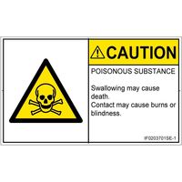 PL警告表示ラベル（ISO準拠）│材料・物質による危険:有毒物質│IF0203701│注意│Sサイズ