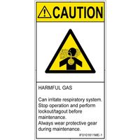 PL警告表示ラベル（ISO準拠）│材料・物質による危険:有毒ガス/窒息│IF0101611│注意│Mサイズ