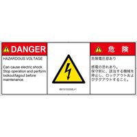 PL警告表示ラベル（ISO準拠）│電気的な危険:感電│IB0101033│危険│Sサイズ