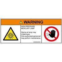PL警告表示ラベル（ISO準拠）│放射から生じる危険:紫外線│IE0508322│警告│Sサイズ│英語（マルチシンボルマーク）│8枚（直送品）