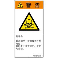 PL警告表示ラベル（ISO準拠）│材料・物質による危険:有毒物質│IF0203712│警告│Mサイズ