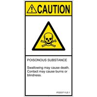 PL警告表示ラベル（ISO準拠）│材料・物質による危険:有毒物質│IF0203711│注意│Lサイズ