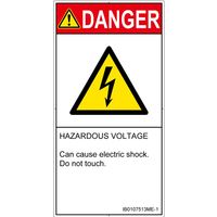 PL警告表示ラベル（ISO準拠）│電気的な危険:感電│IB0107513│危険│Mサイズ
