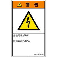 PL警告表示ラベル（ISO準拠）│電気的な危険:感電│IB0103012│警告│Sサイズ