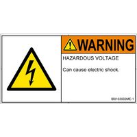 PL警告表示ラベル(ISO準拠)│電気的な危険:感電│IB0103002│警告│Mサイズ│英語(ヨコ)│10枚 IB0103002ME-1（直送品）