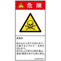 PL警告表示ラベル（ISO準拠）│材料・物質による危険:有毒物質│IF0208513│危険│Mサイズ