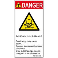 PL警告表示ラベル（ISO準拠）│材料・物質による危険:有毒物質│IF0208513│危険│Mサイズ