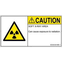 PL警告表示ラベル（ISO準拠）│放射から生じる危険:放射性物質/電離放射線│IE0303301│注意│Mサイズ