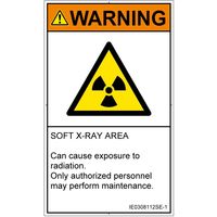 PL警告表示ラベル（ISO準拠）│放射から生じる危険:放射性物質/電離放射線│IE0308112│警告│Sサイズ