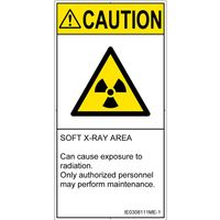 PL警告表示ラベル（ISO準拠）│放射から生じる危険:放射性物質/電離放射線│IE0308111│注意│Mサイズ