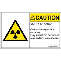 PL警告表示ラベル（ISO準拠）│放射から生じる危険:放射性物質/電離放射線│IE0308101│注意│Sサイズ
