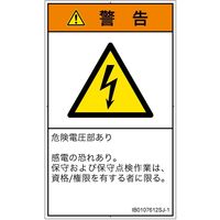 PL警告表示ラベル（ISO準拠）│電気的な危険:感電│IB0107612│警告│Sサイズ