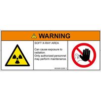 PL警告表示ラベル（ISO準拠）│放射から生じる危険:放射性物質/電離放射線│IE0308122│警告│Sサイズ│英語（マルチシンボルマーク）│8枚（直送品）
