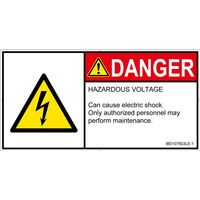 PL警告表示ラベル(ISO準拠)│電気的な危険:感電│IB0107603│危険│Lサイズ│英語(ヨコ)│6枚 IB0107603LE-1（直送品）