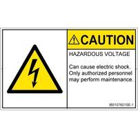 PL警告表示ラベル（ISO準拠）│電気的な危険:感電│IB0107601│注意│Sサイズ