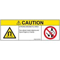 PL警告表示ラベル（ISO準拠）│放射から生じる危険:磁場│IE0401421│注意│Mサイズ