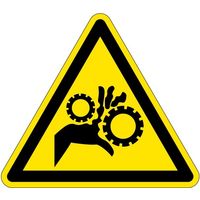 PL警告表示ラベル（ISO準拠）│機械的な危険:引き込み（ギア）│IA02│シンボルマーク