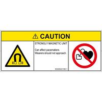 PL警告表示ラベル（ISO準拠）│放射から生じる危険:磁場│IE0405221│注意│Sサイズ