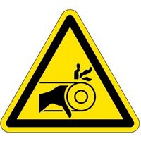 PL警告表示ラベル（ISO準拠）│機械的な危険:引き込み（ベルト）│IA04│シンボルマーク