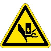 PL警告表示ラベル（ISO準拠）│機械的な危険:押しつぶし│IA06│シンボルマーク