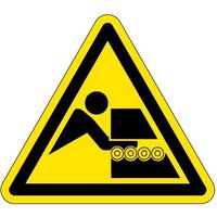 PL警告表示ラベル（ISO準拠）│機械的な危険:引き込み（ローラ）│IA36│シンボルマーク
