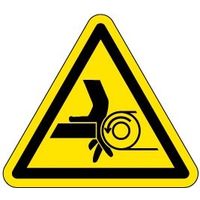 PL警告表示ラベル（ISO準拠）│機械的な危険:引き込み（ベルト）│IA37│シンボルマーク