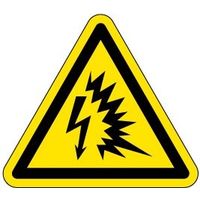 PL警告表示ラベル（ISO準拠）│電気的な危険:アークフラッシュ（電気的爆発）│IB02│Sサイズ│シンボルマーク│132枚（直送品）