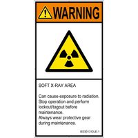 PL警告表示ラベル（ISO準拠）│放射から生じる危険:放射性物質/電離放射線│IE0301312│警告│Lサイズ