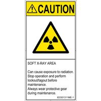 PL警告表示ラベル（ISO準拠）│放射から生じる危険:放射性物質/電離放射線│IE0301311│注意│Mサイズ