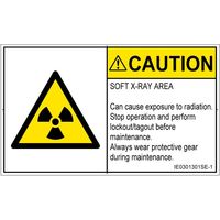 PL警告表示ラベル（ISO準拠）│放射から生じる危険:放射性物質/電離放射線│IE0301301│注意│Sサイズ