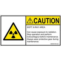 PL警告表示ラベル（ISO準拠）│放射から生じる危険:放射性物質/電離放射線│IE0301301│注意│Lサイズ
